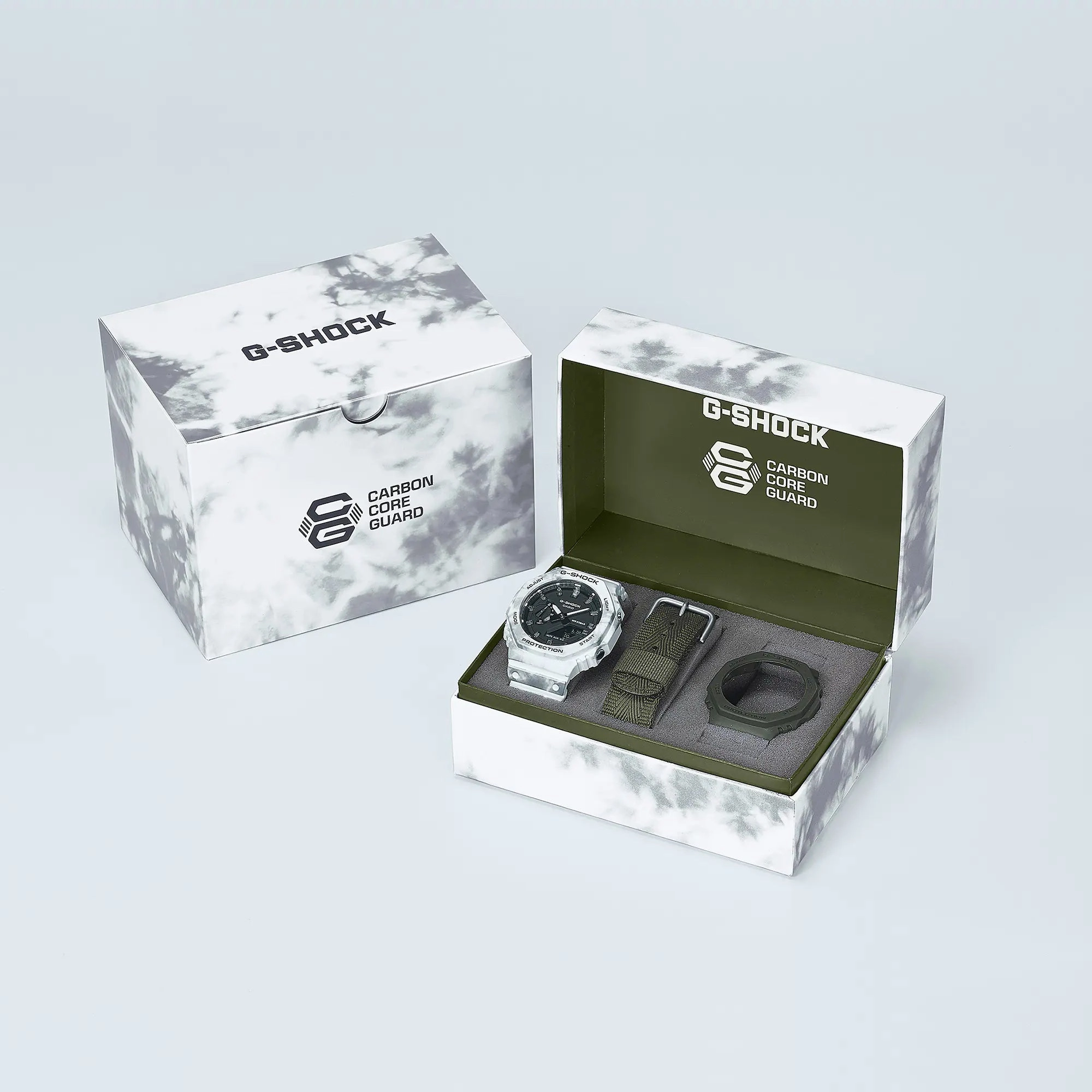G-Shock  Digital Analog White Snow Band Watch GAE2100GC-7A