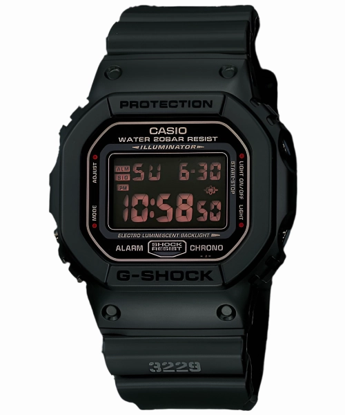 G-Shock Digital Black Dial Black Resin Band Watch DW5600MS-1D