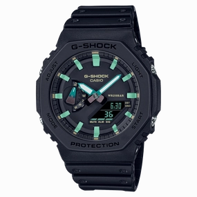 G-Shock Digital Black Resin Band Men's Watch GA2100RC-1A