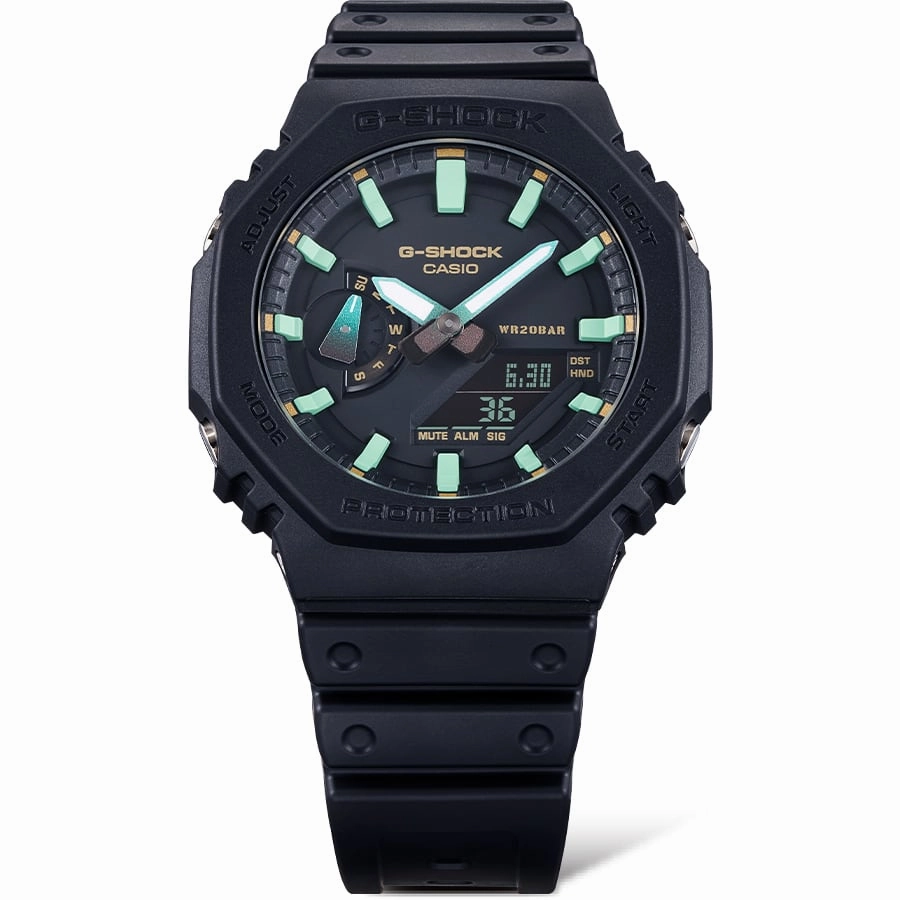 G-Shock Digital Black Resin Band Men's Watch GA2100RC-1A