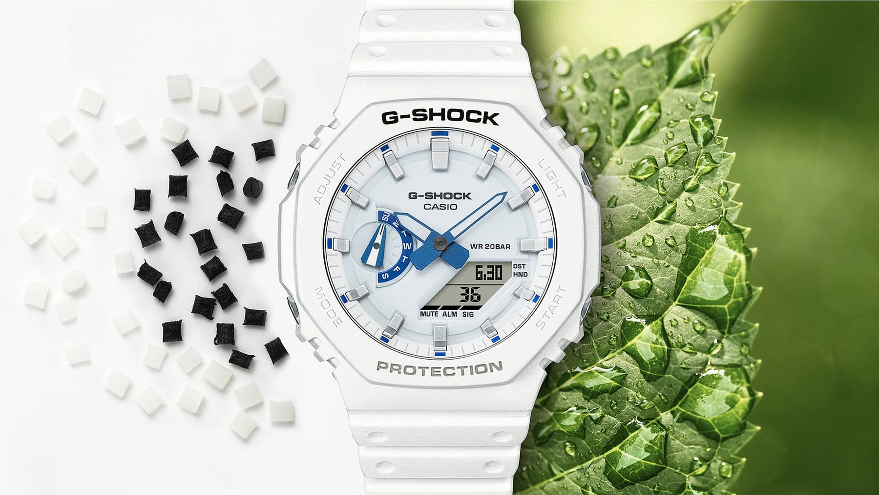 G-Shock Duo Sea of Star Glow White Resin Band Watch GA2100HDS-7A
