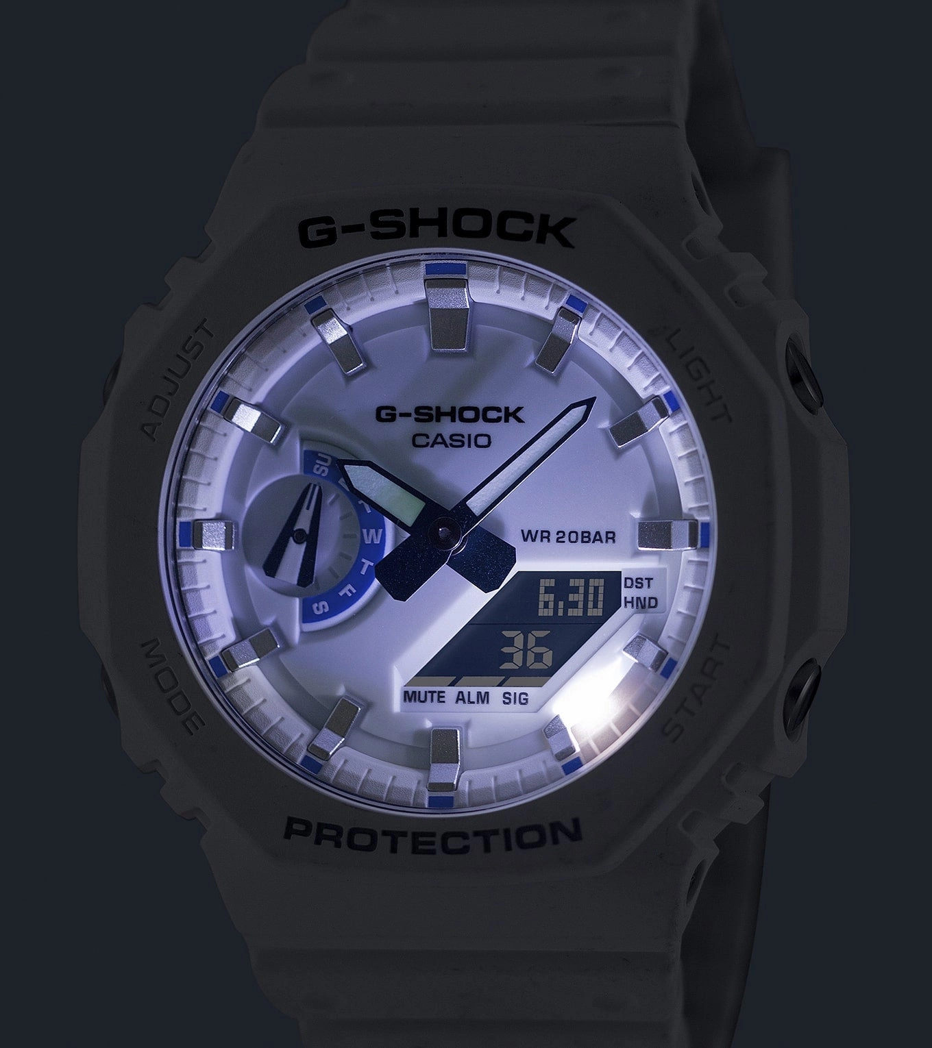 G-Shock Duo Sea of Star Glow White Resin Band Watch GA2100HDS-7A