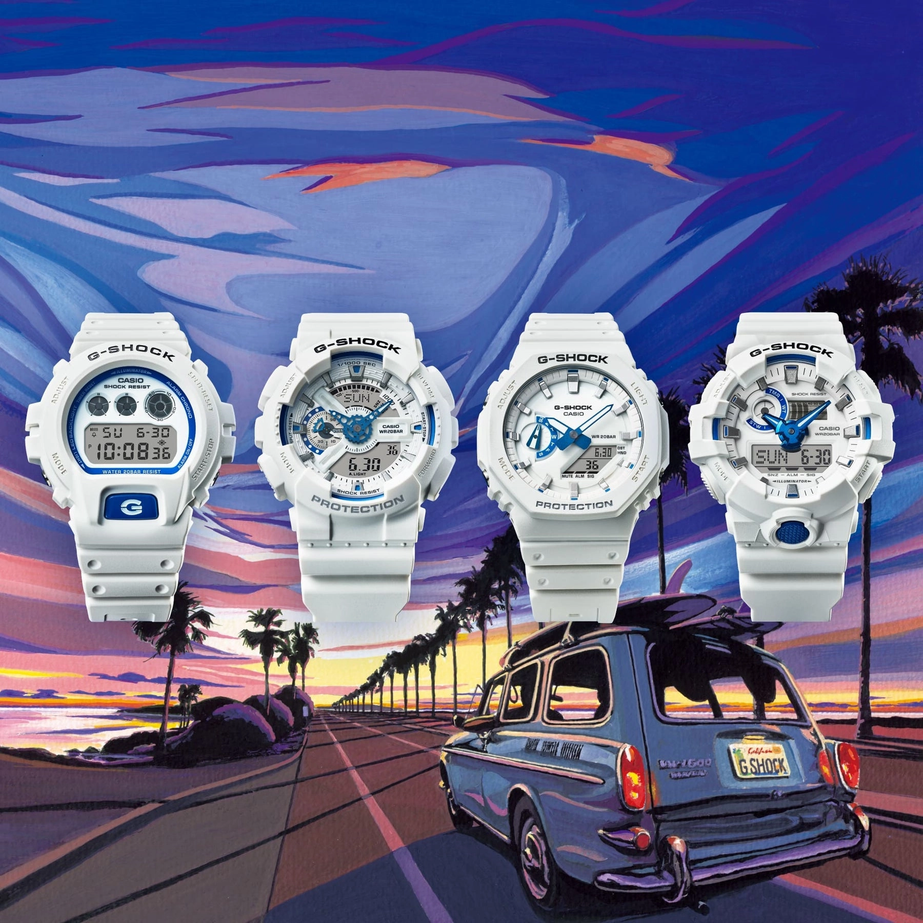 G-Shock Duo Sea of Star Glow White Resin Band Watch GA2100HDS-7A