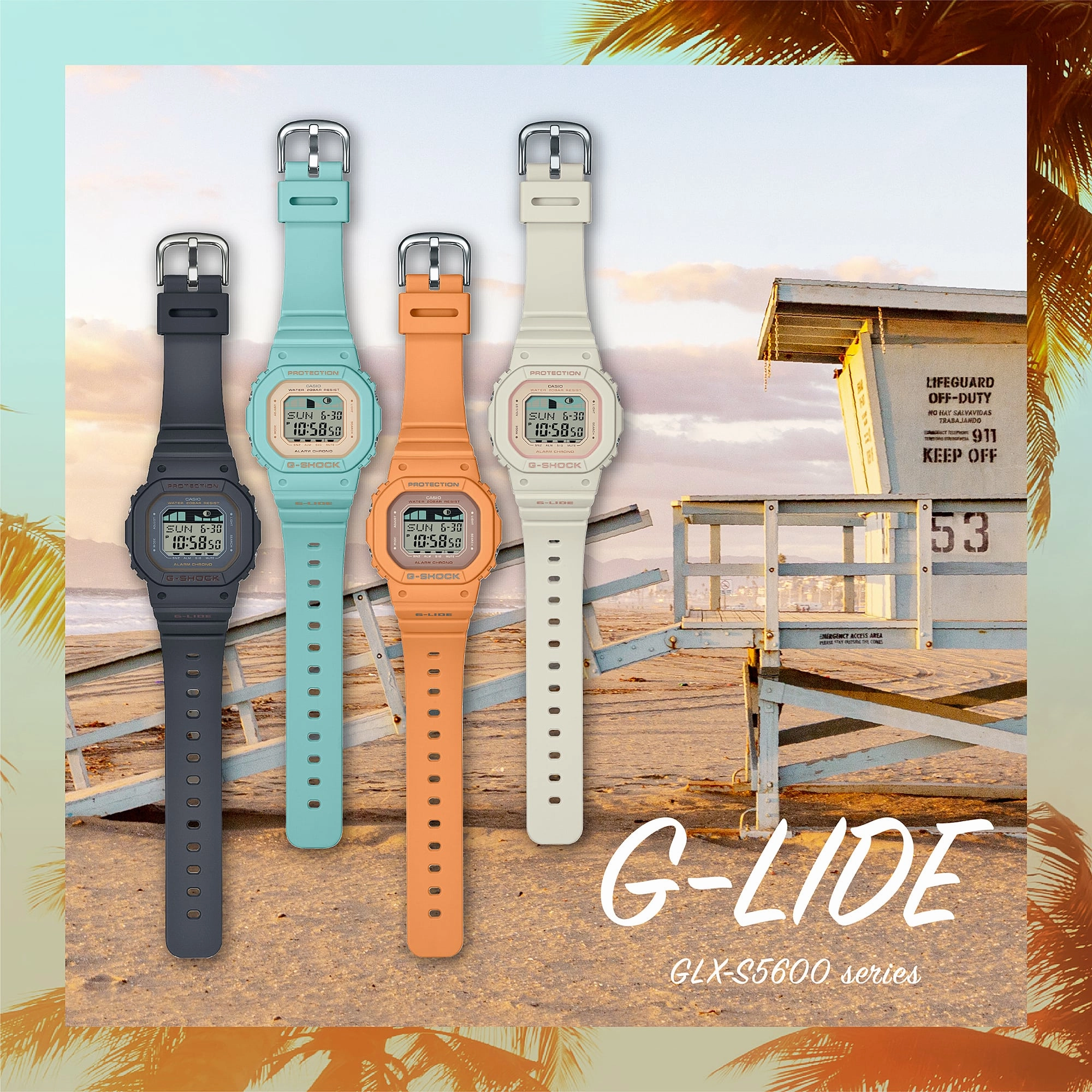 G-Shock G-LIDE GLX-5600 Series White Resin Watch GLX-S5600-7D