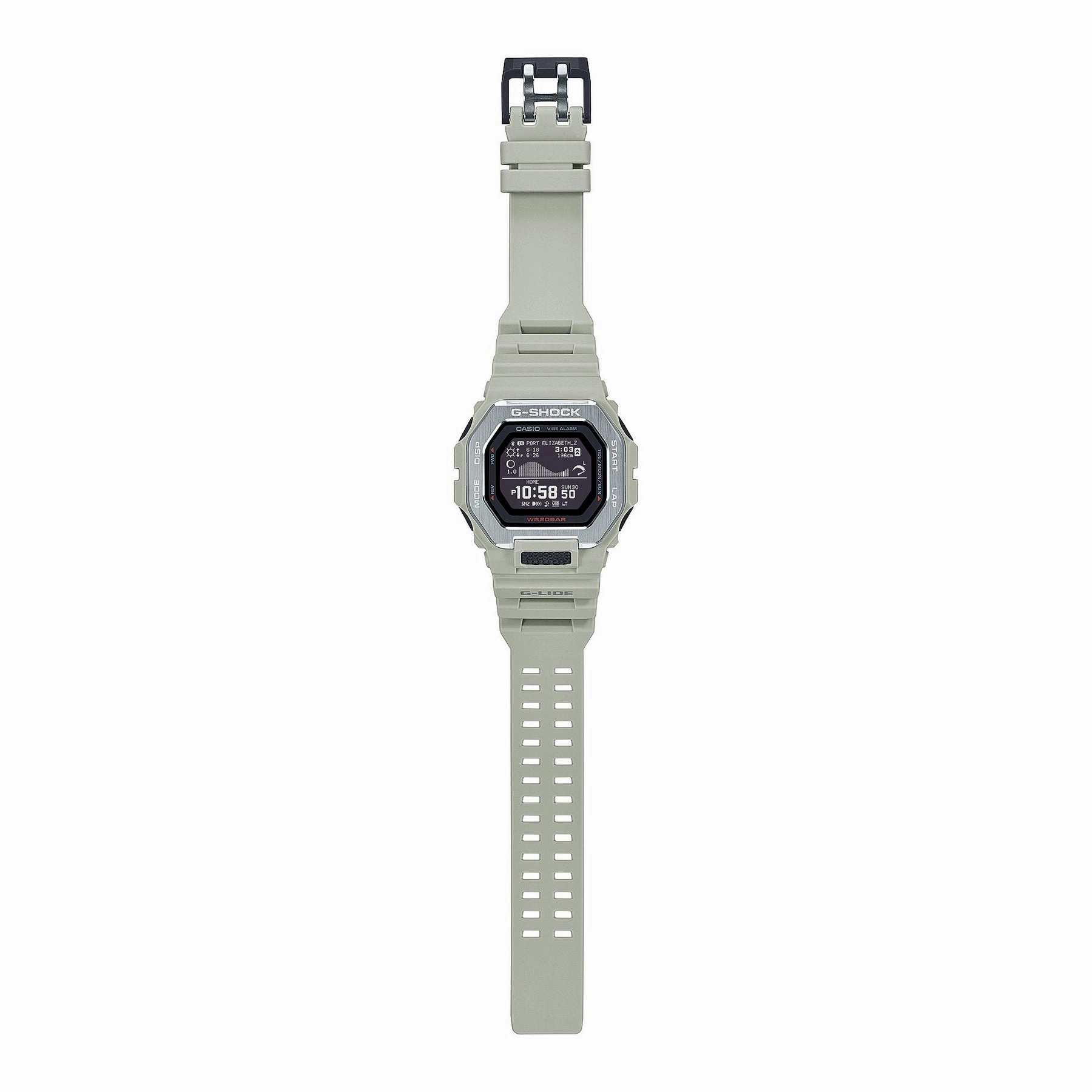 G-Shock G-Lide Sport Tide White Resin Band Watch GBX100-8D