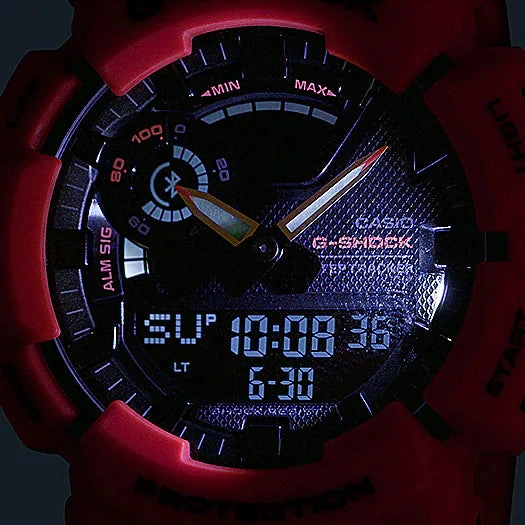 G-Shock G-Squad Red Resin Band Watch GBA900-4A