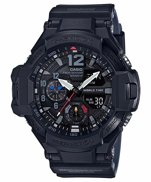 G-Shock Gravity Twin Sensor Black Mens Watch GA1100-1A1