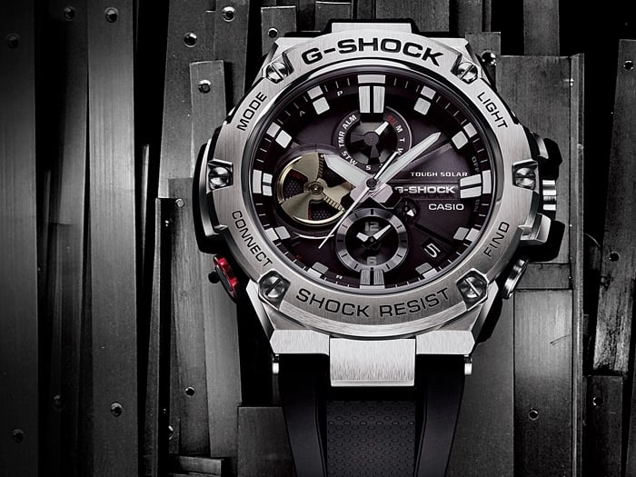 G-Shock Solar Stainless Steel Connected Series Mens Watch GSTB100-1A