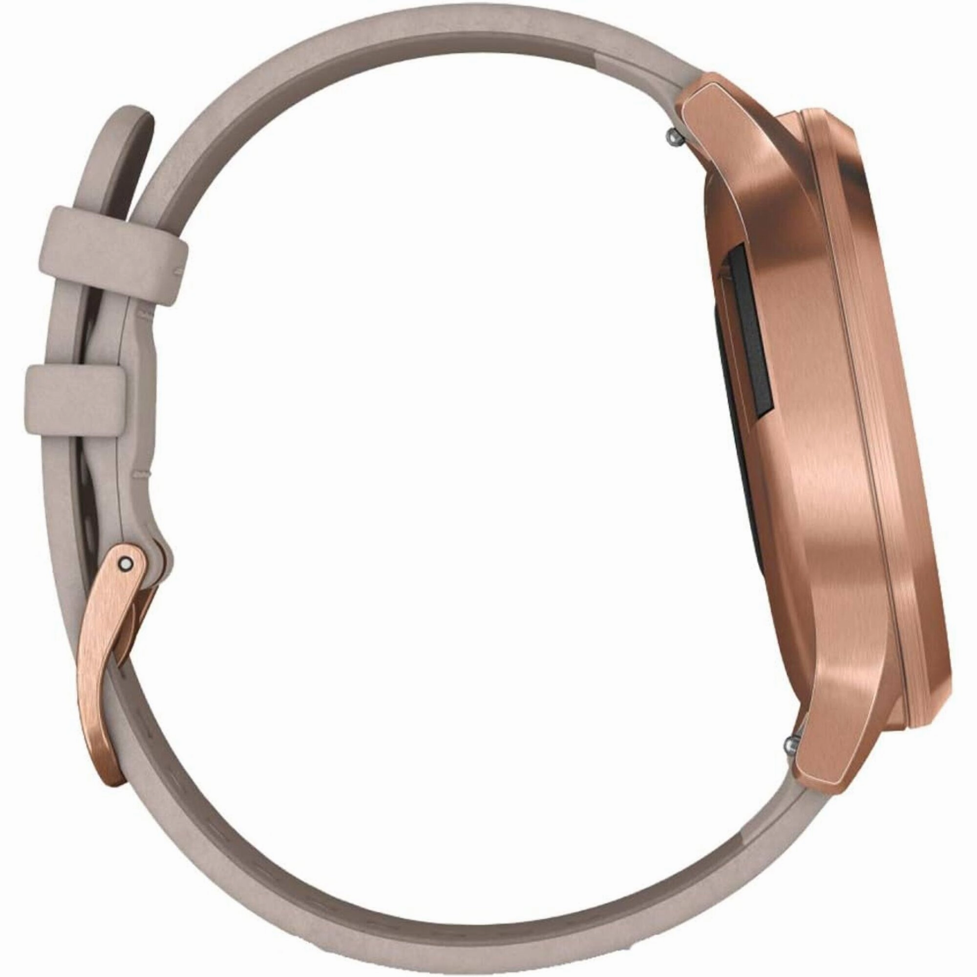 Garmin Unisex Smartwatch - Vivomove HR Rose Gold Dial Leather Strap | 010-01850-19