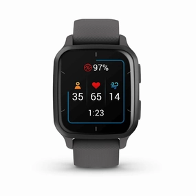 GARMIN VENU SQ 2 GRAY SILICONE STRAP UNISEX SMARTWATCH GM-010-02701-80