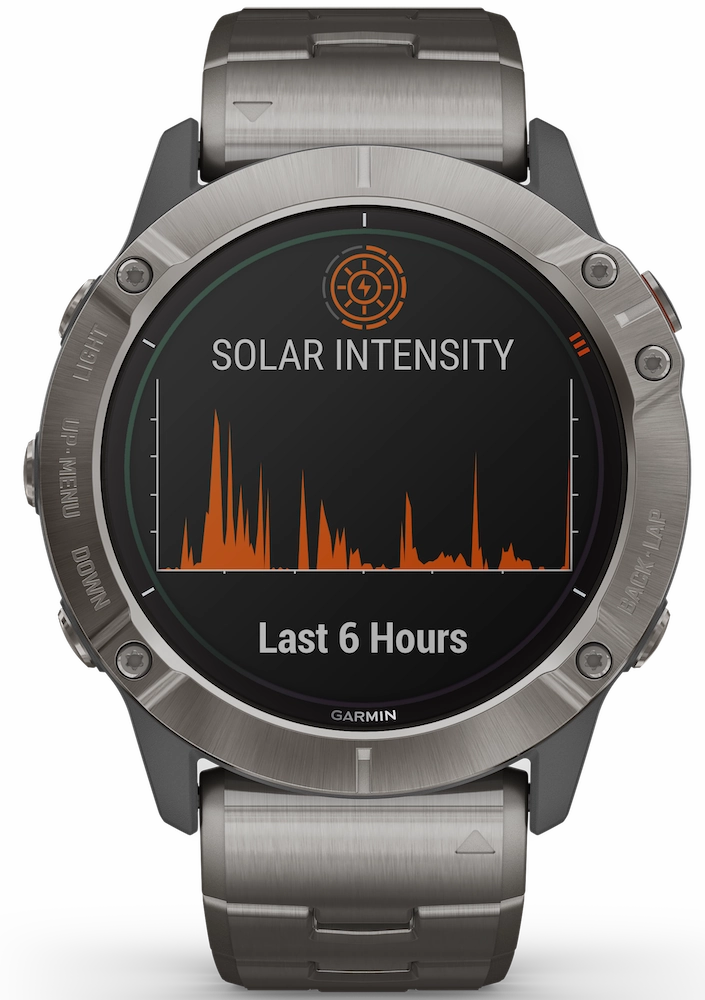 Garmin Watch Fenix 6X Pro Solar Titanium With Titanium Band D