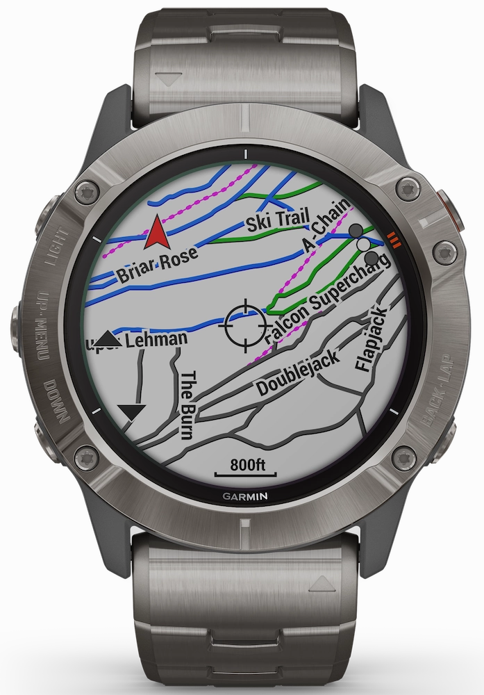 Garmin Watch Fenix 6X Pro Solar Titanium With Titanium Band D
