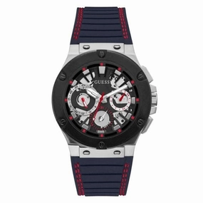 Gents Circuit Silicone Silver Watch GW0487G1