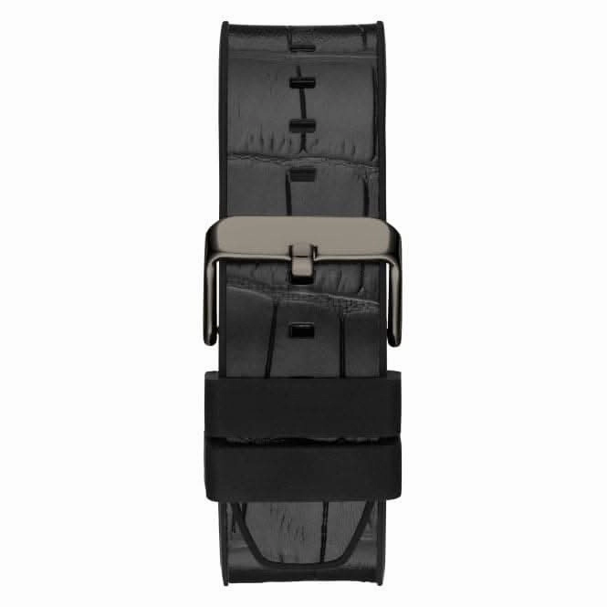 Gents Edge Genuine leather Silicone Gunmetal Watch GW0492G1