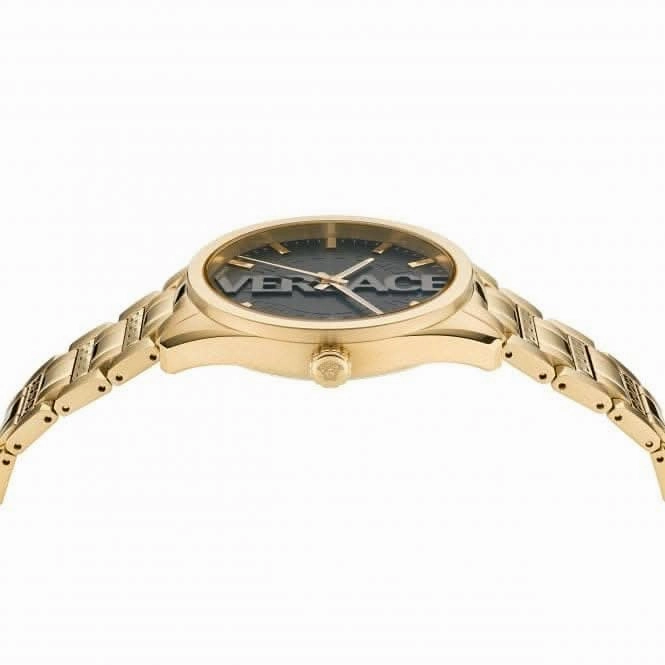 Gents V-Vertical Gold-Tone Grey Watch VE3H00622