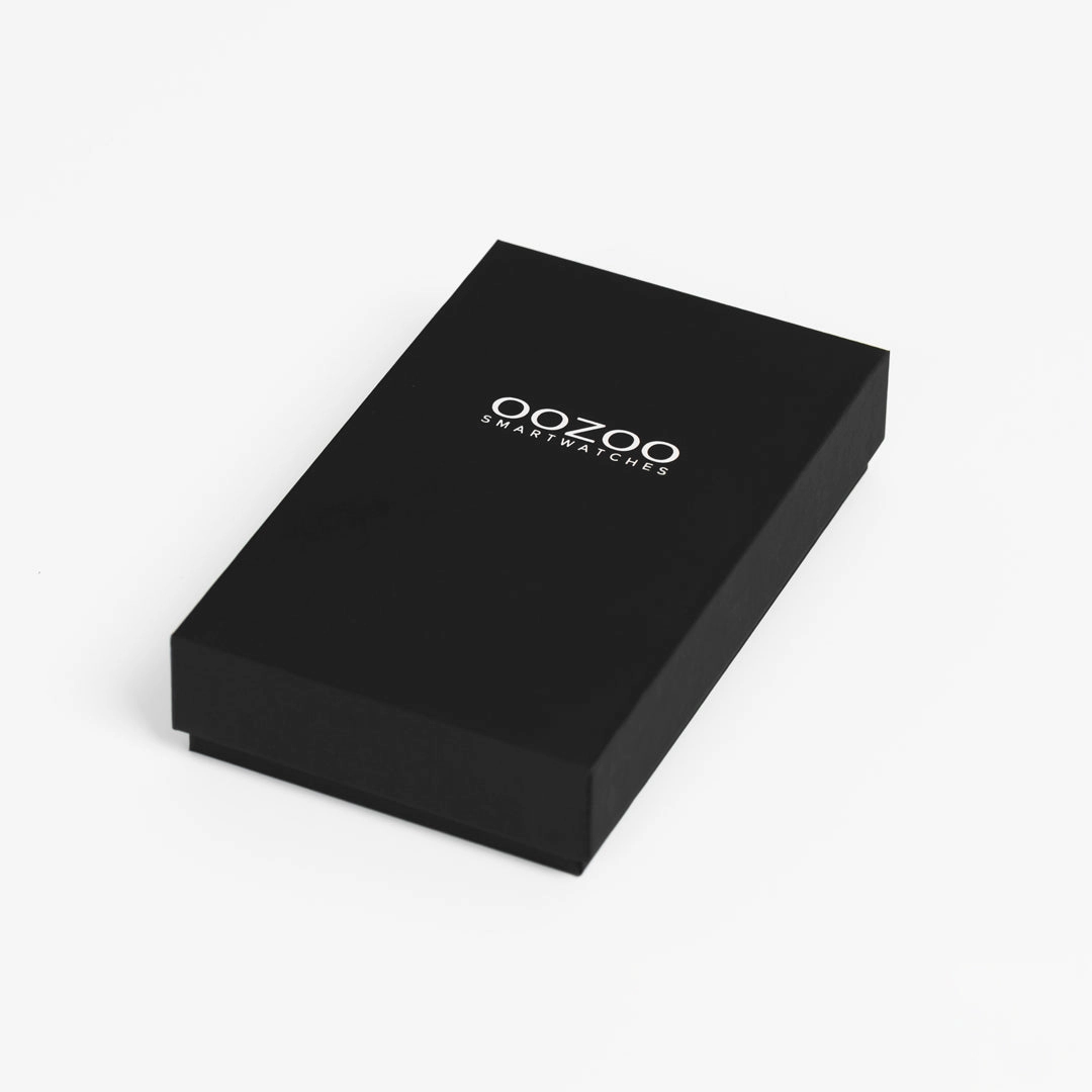 Gold coloured OOZOO smartwatch with black rubber strap - Q00301