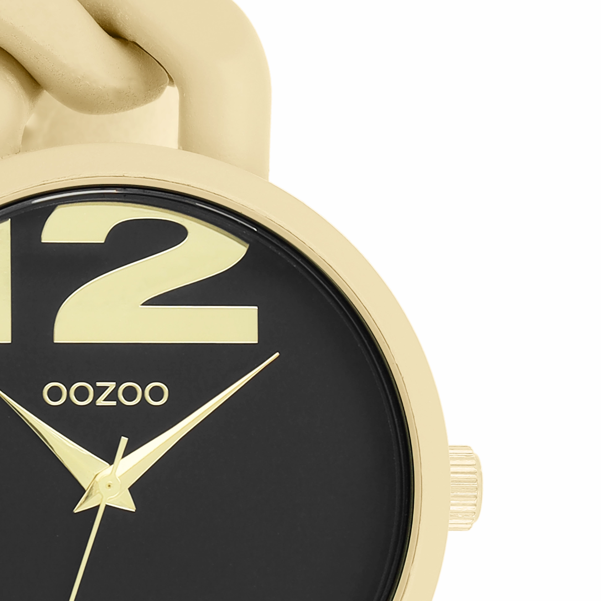 Gold coloured OOZOO watch with chunky chain bracelet - C11266
