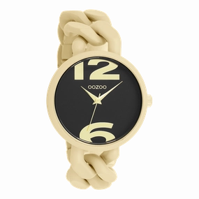 Gold coloured OOZOO watch with chunky chain bracelet - C11266