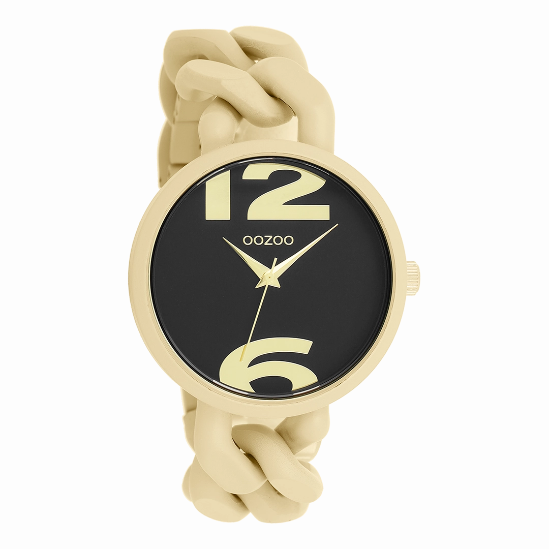 Gold coloured OOZOO watch with chunky chain bracelet - C11266