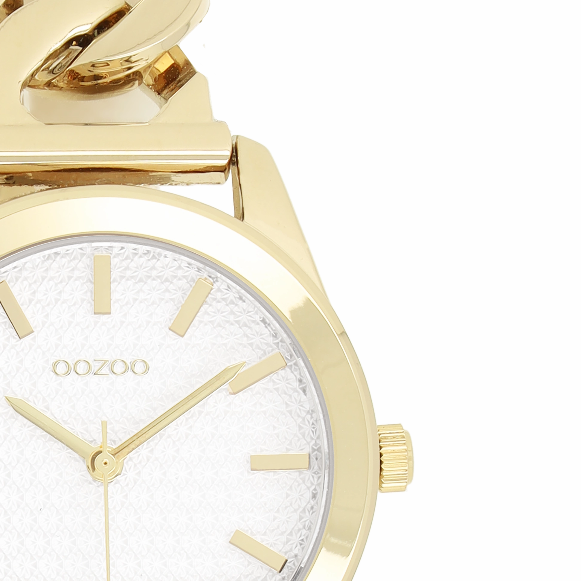Gold coloured OOZOO watch with petit chain bracelet - C11419