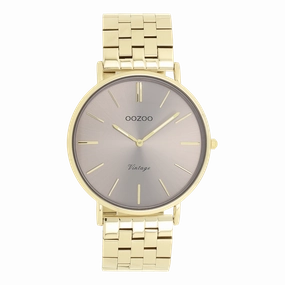 Gold coloured OOZOO watch with stainless steel bracelet - C20403