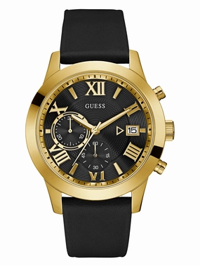 Gold-Tone and Leather Multifunction Watch