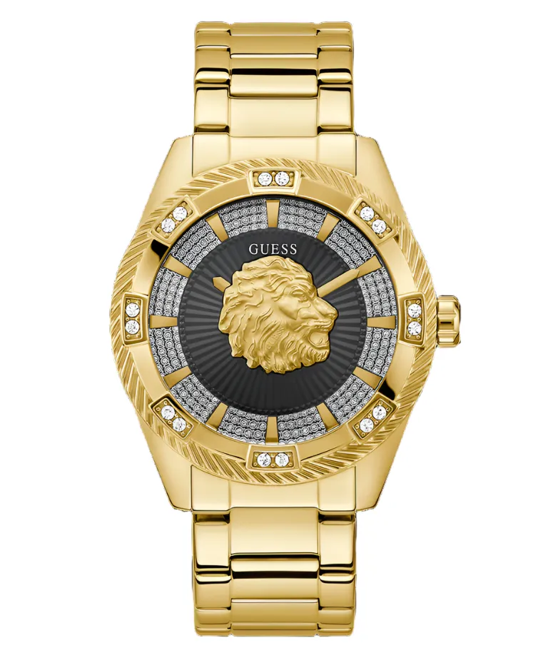 Guess Beast Black Dial Gold Stainless Steel Watch GW0783G1