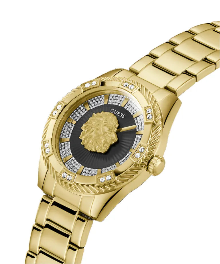 Guess Beast Black Dial Gold Stainless Steel Watch GW0783G1