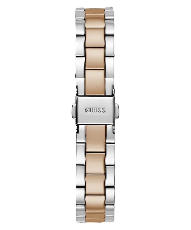 Guess  Mini Luna Silver Dial Two Tone Stainless Steel Watch GW0687L3