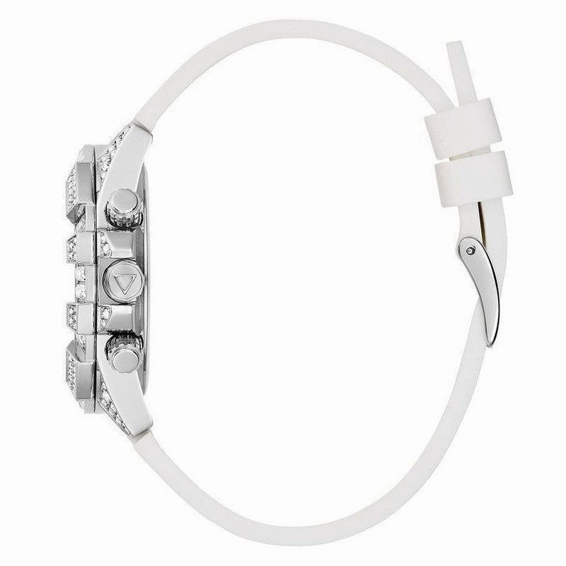 Guess 40th Anniversary Special Edition Ladies White Silver Tone Multi-function Watch