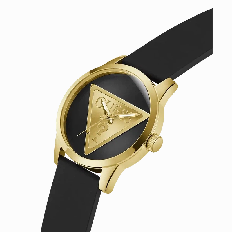 Guess Badge Black Dial Analogue Watch
