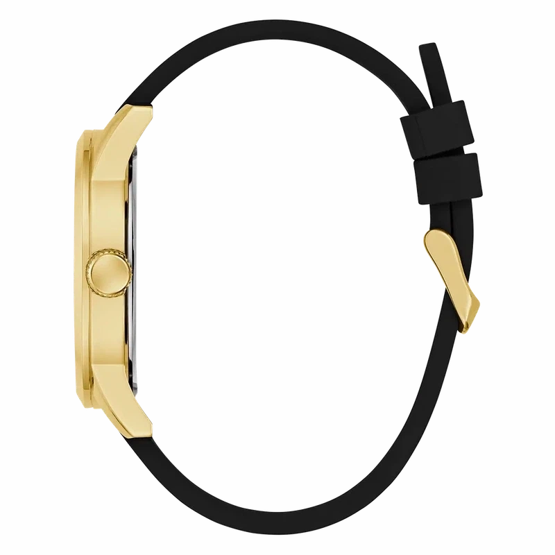 Guess Badge Black Dial Analogue Watch