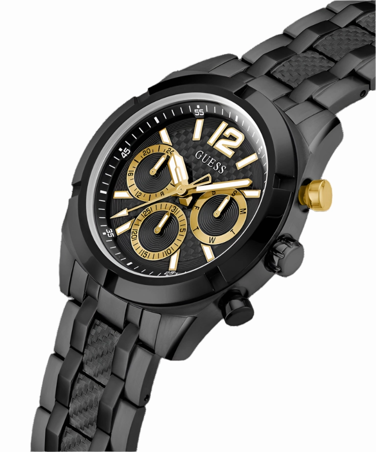 Guess Black Dial Black Tone Multi-function Watch GW0714G4