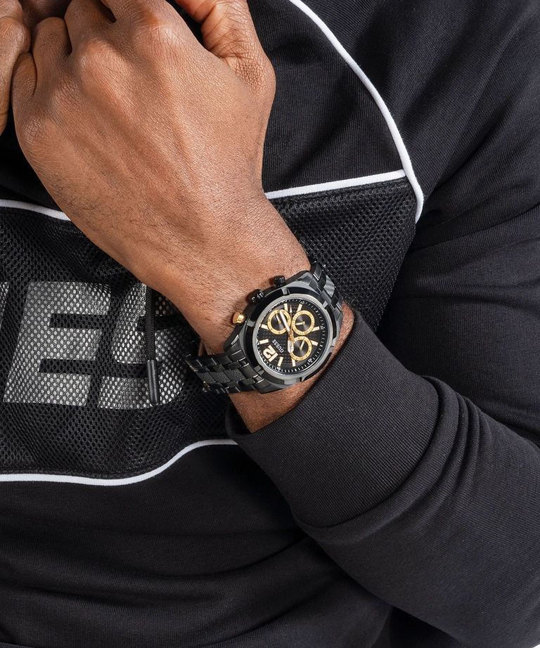 Guess Black Dial Black Tone Multi-function Watch GW0714G4