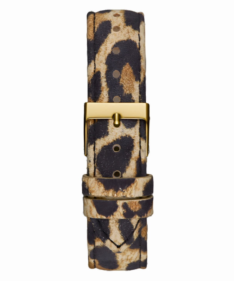 Guess Glitz Plaque Gold Tone Analog Watch GW0745L2