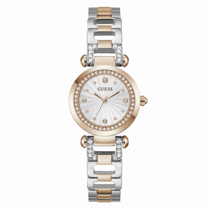 Guess Ladies 2-Tone Rose Gold Tone Analog Watch