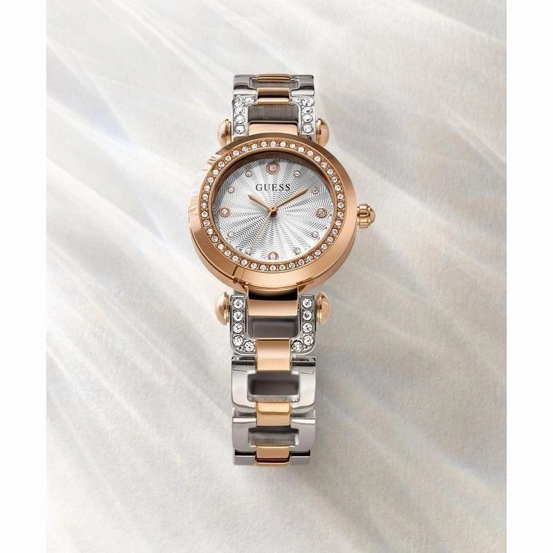 Guess Ladies 2-Tone Rose Gold Tone Analog Watch