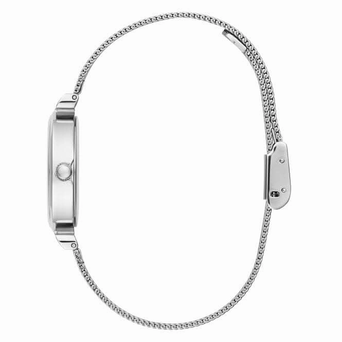 Guess Ladies Array Stainless Steel Mesh Silver Watch GW0471L1