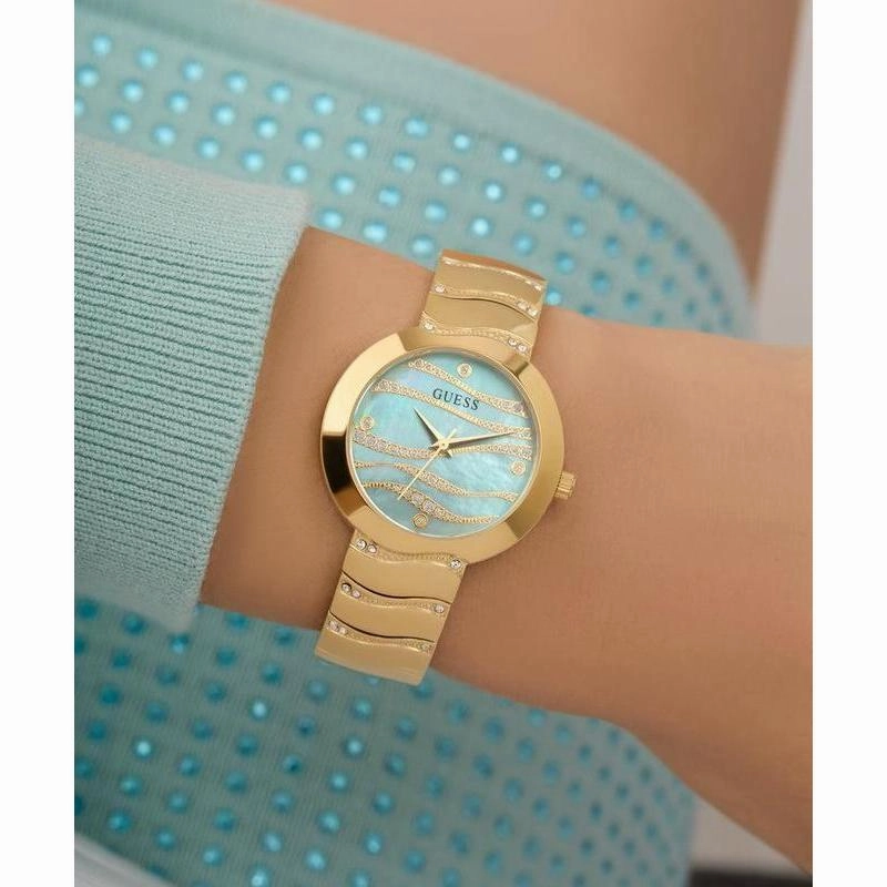Guess Ladies Gold Tone Analog Watch
