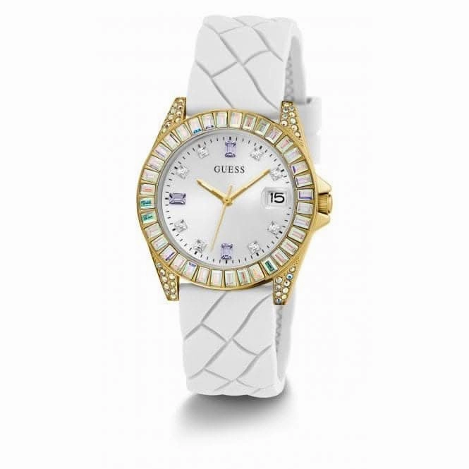Guess Ladies Opaline Stainless Steel Gold Watch GW0585L2