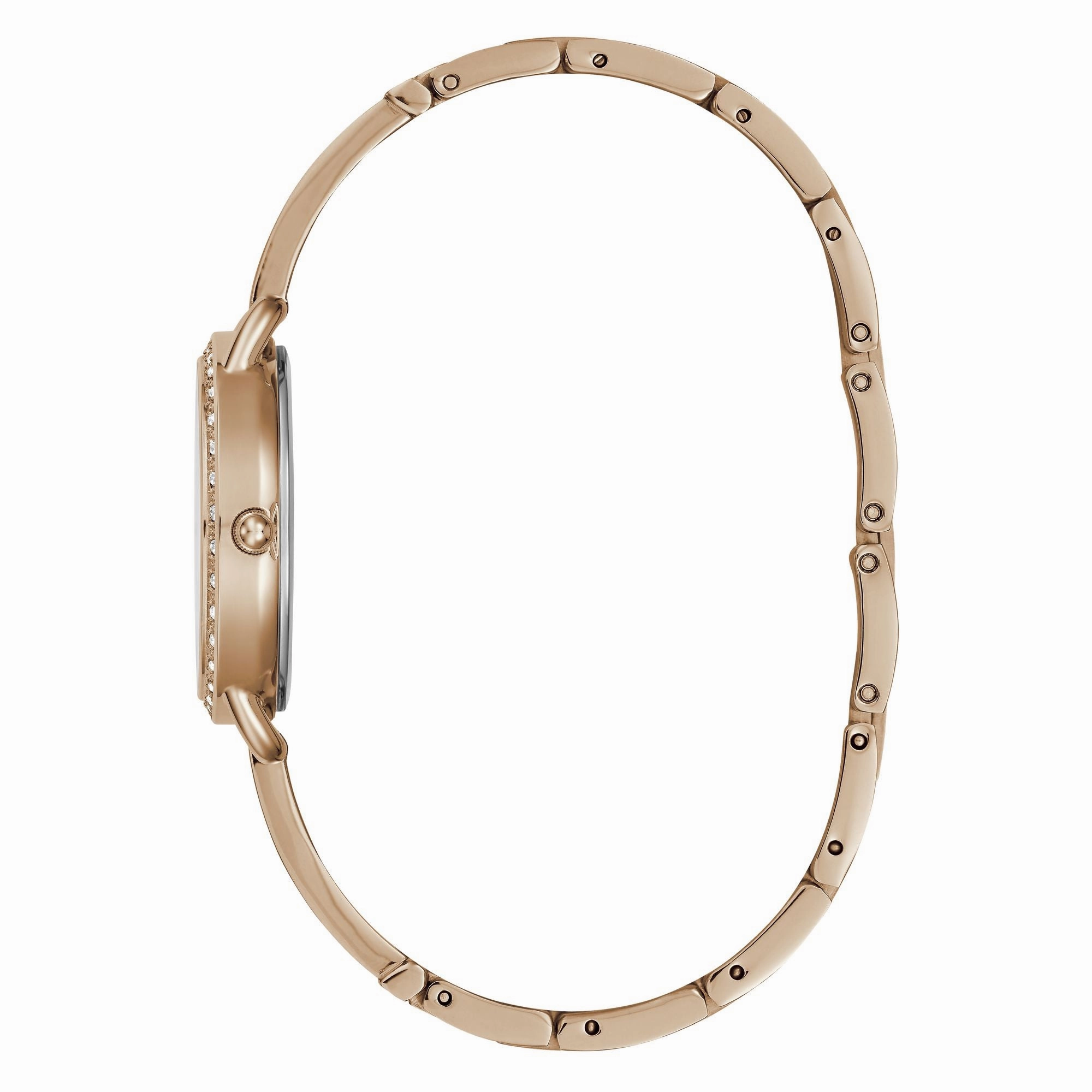 GUESS Ladies Rose Gold Tone Analog Watch GW0022L3