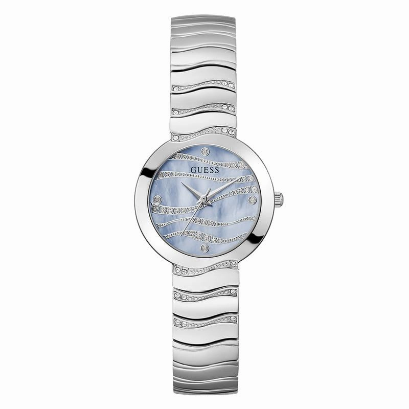 Guess Ladies Silver Tone Analog Watch