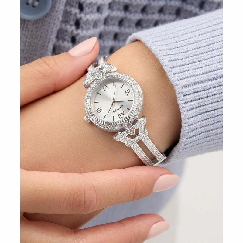 Guess Ladies Silver Tone Analog Watch