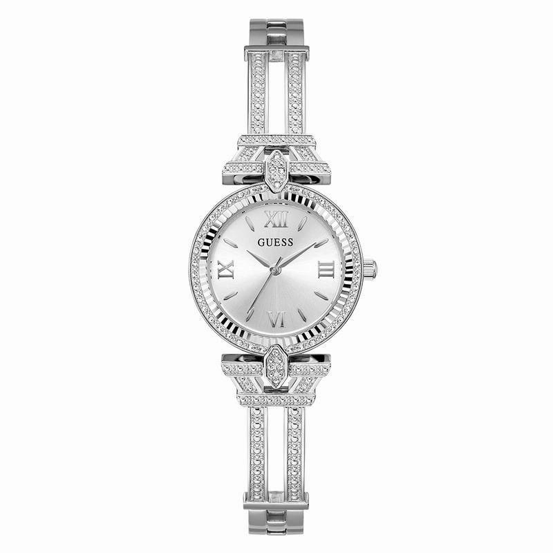 Guess Ladies Silver Tone Analog Watch