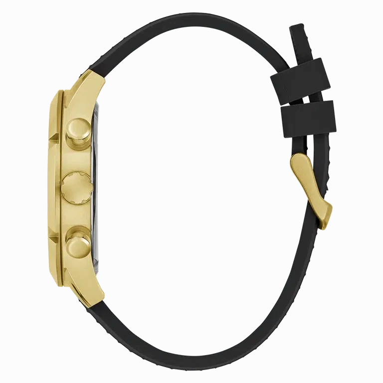 Guess Mens Black Gold Tone Multi-function Watch