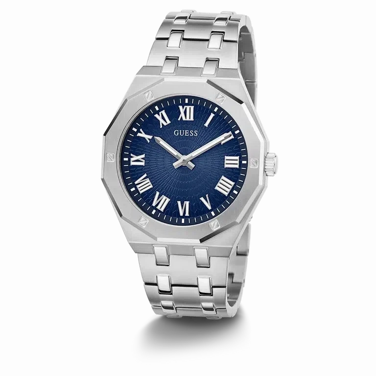 Guess Mens Silver Tone Analog Watch GW0575G4