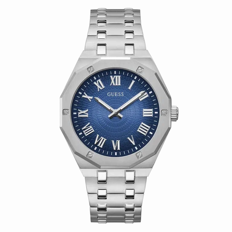 Guess Mens Silver Tone Analog Watch GW0575G4
