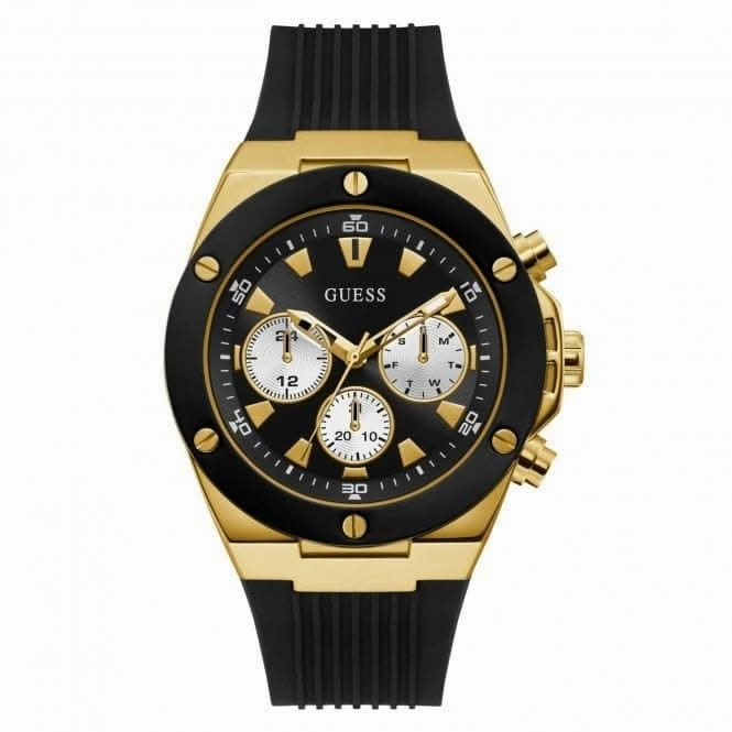 Guess Mens Sport Stainless Steel Black Watch GW0057G1