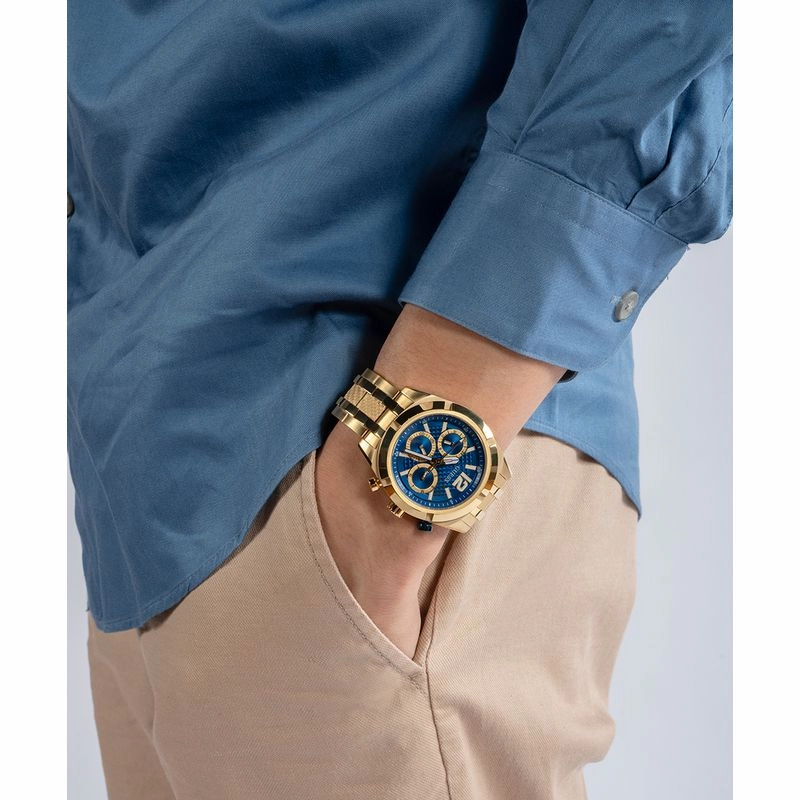 Guess Resistance Blue Dial Multifunction Watch