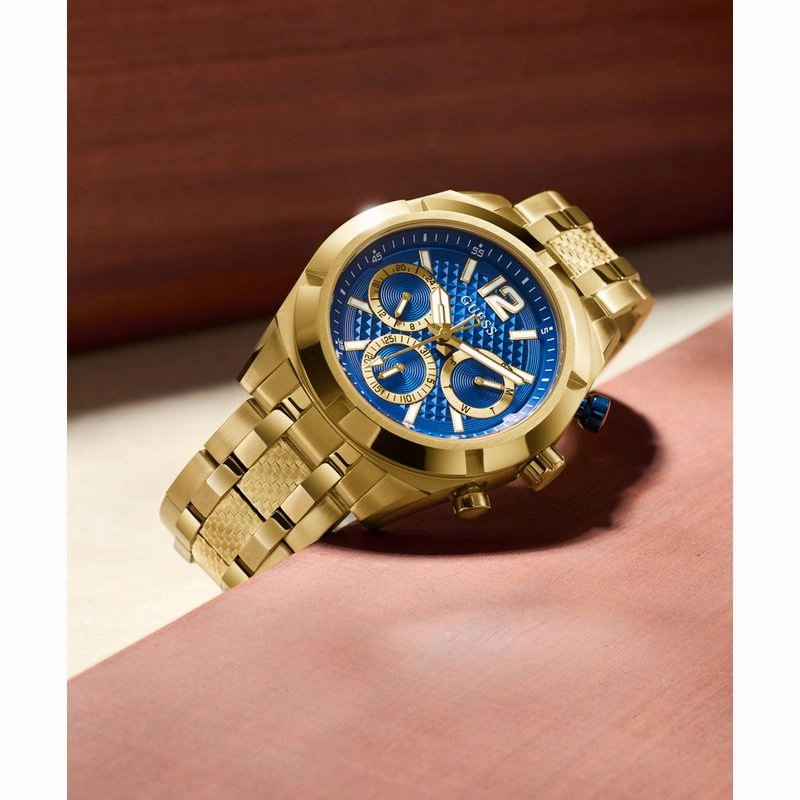 Guess Resistance Blue Dial Multifunction Watch